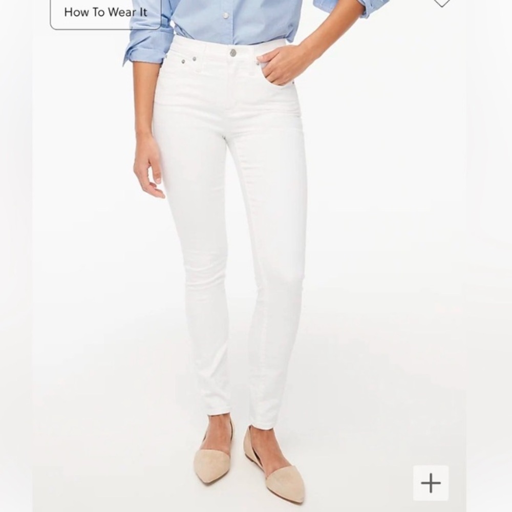 NWT J.Crew Factory Size 31‎ T Tall White 9" Mid-rise Skinny Jean READ